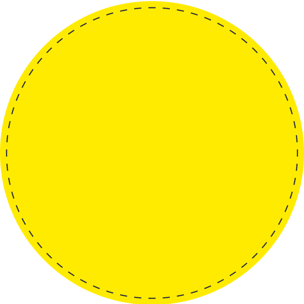 Kreisrunder gelber Button.