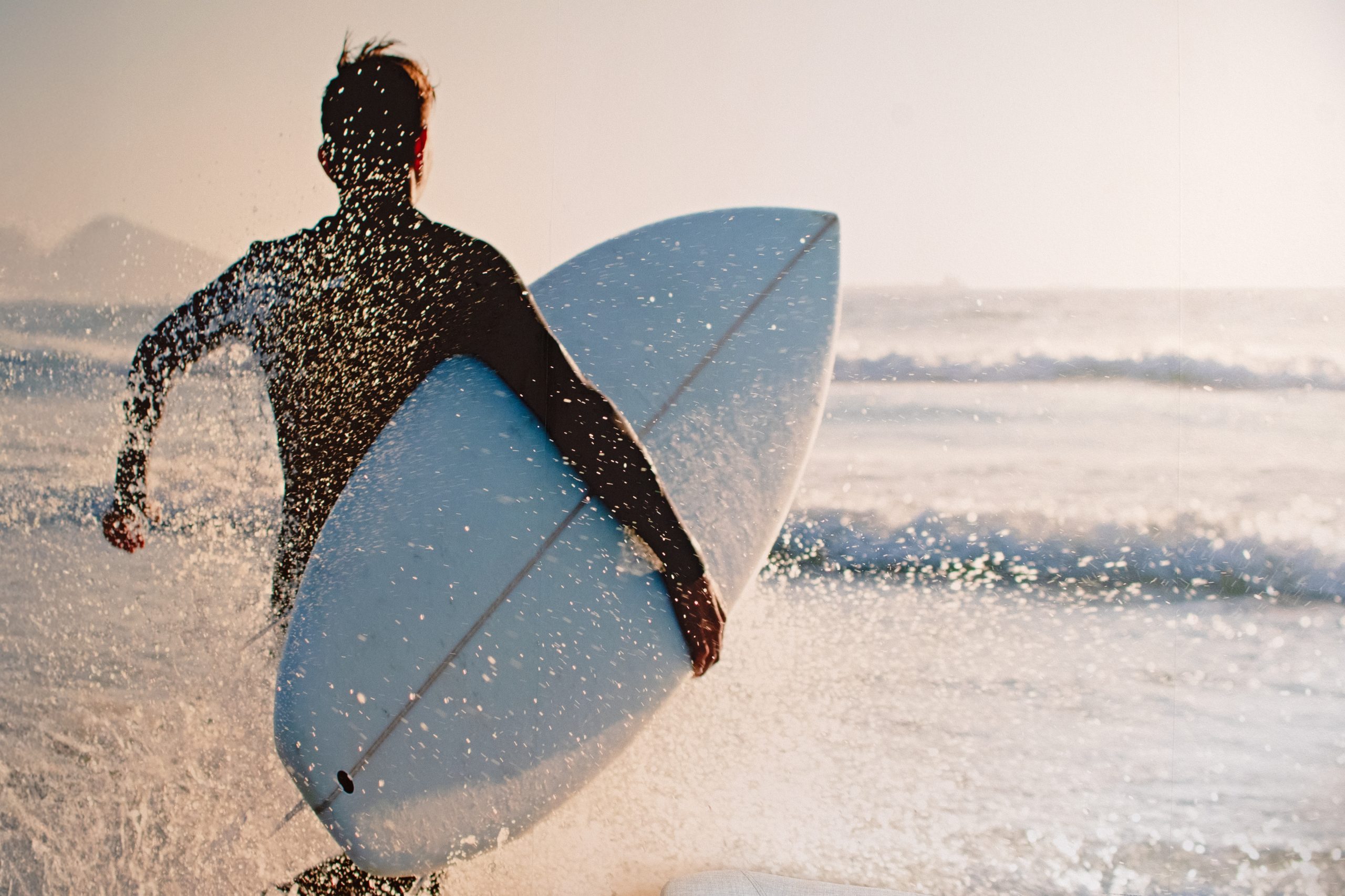 Fototapete an der Wand im Eingangsbereich der Praxis